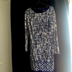 JNY Jones, New York geometric print dress size 10